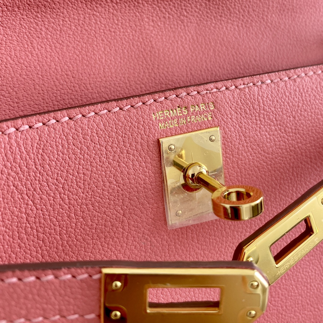 Hermes Kelly Danse Evercolor Bag In Rose Pink Color